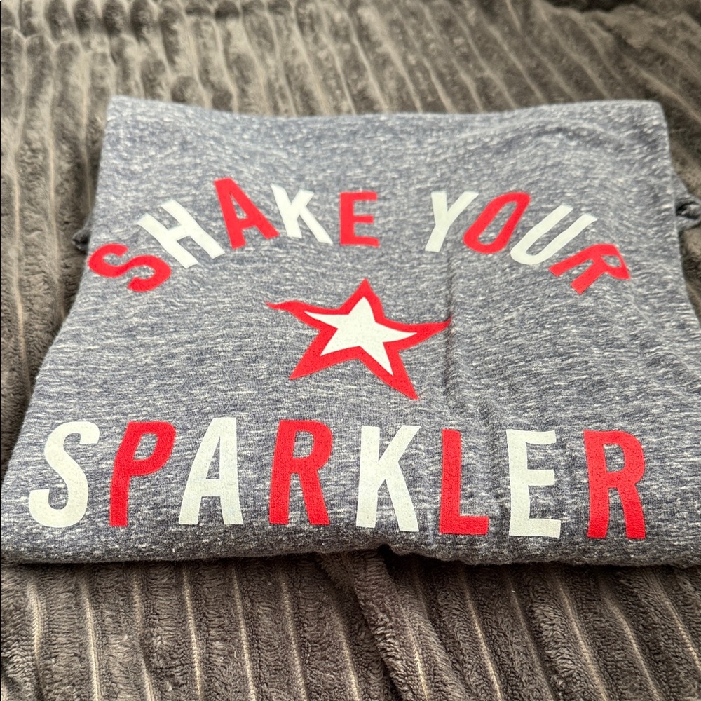 Gray Graphic Tee with Red Accents - Picture 5 of 5